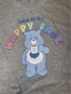 Care Bears Vtg Style Grey Crewneck Sweatshirt Size 2XLT